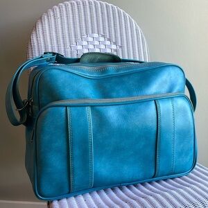 Vintage Teal Carry-On Luggage